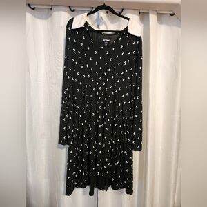 Black Moon Print Dress